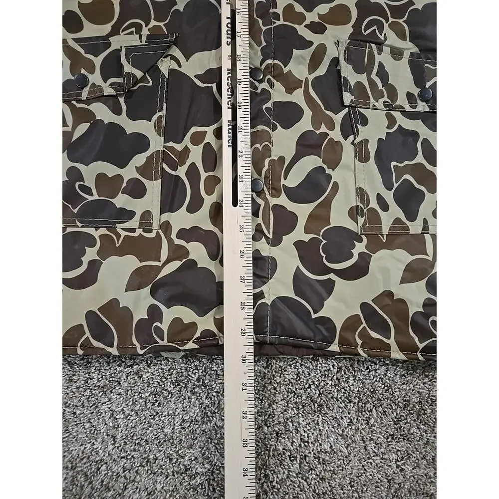 Winchester NOS Vtg 80s Frog Skin Camo Duck Hunting Parka Jacket Mens Sz Large